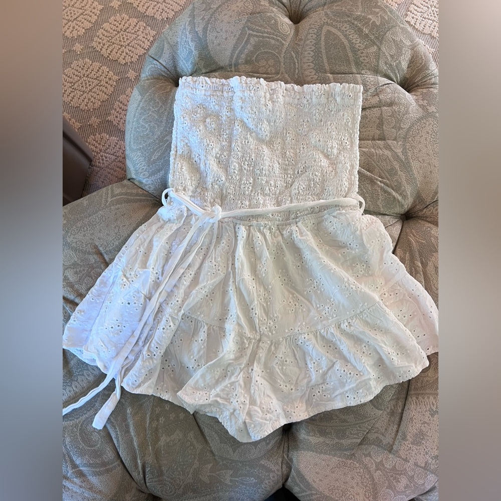 Ocean Drive White Smocked Dress